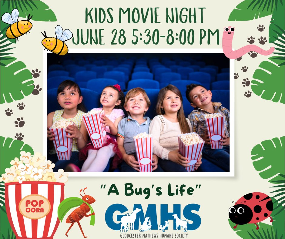 Kids Movie Night A Bugs Life graphic