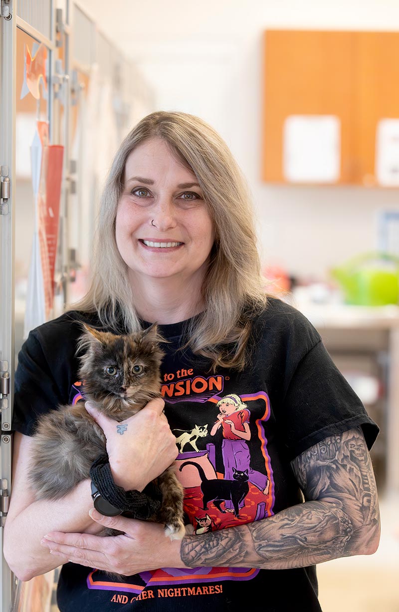 Waynette from Gloucester Mathews Humane Society and her cat